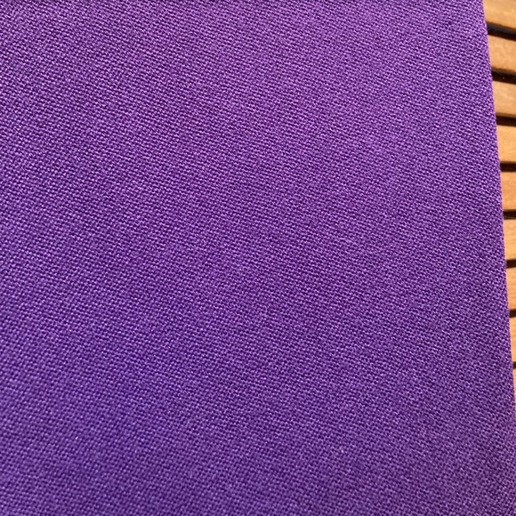 Vintage Heavy Wool Gaberdine Purple Shawl/Wrap with Fringed Hem - Picture 10 of 13